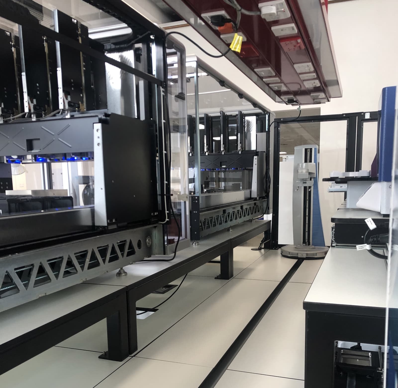 Robotic automation in the Manchester Biofoundry at the Manchester Institute of Biotechnology.