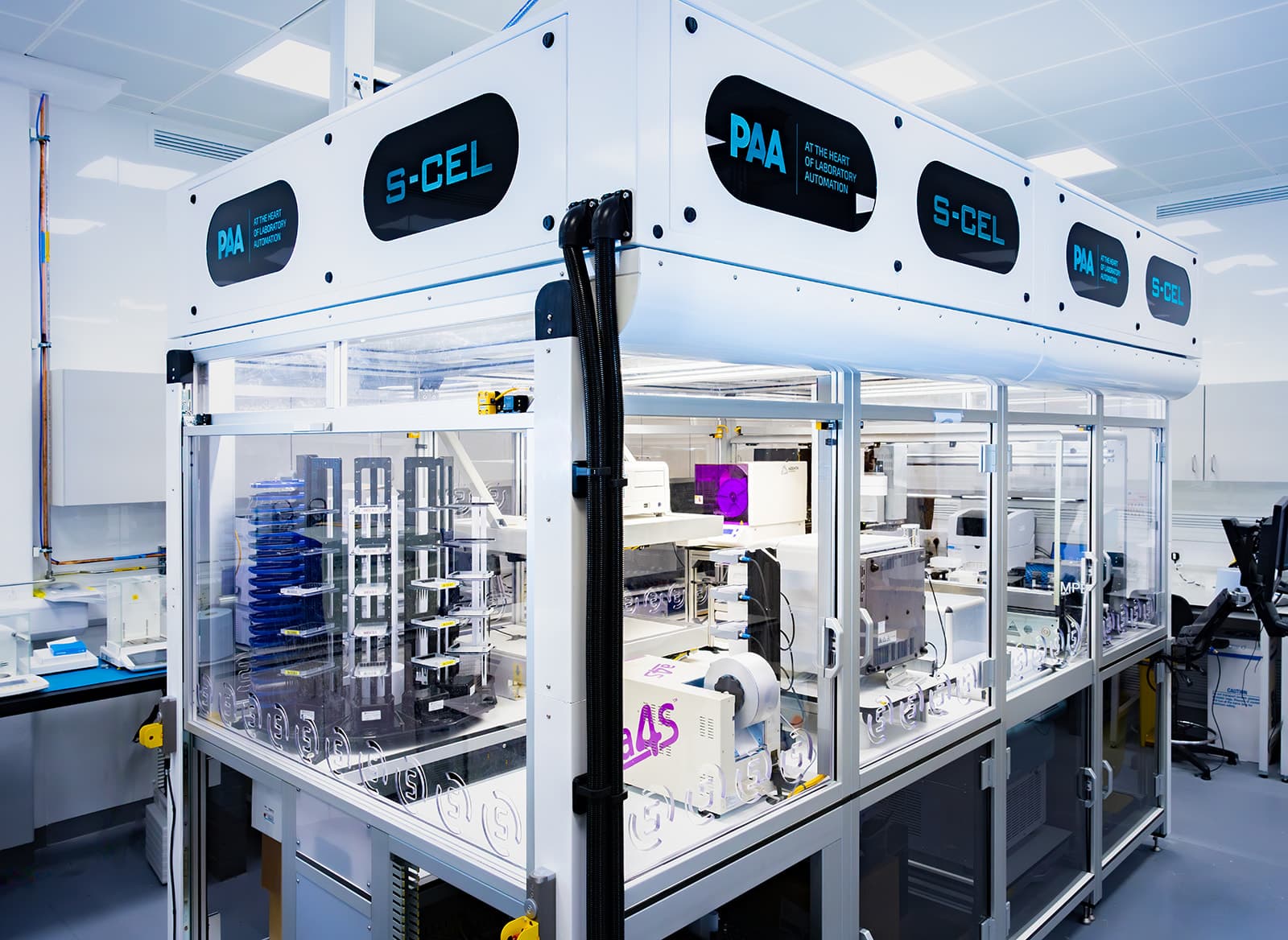 The S-CEL automated laboratory workcell at NPL's reference biofoundry.