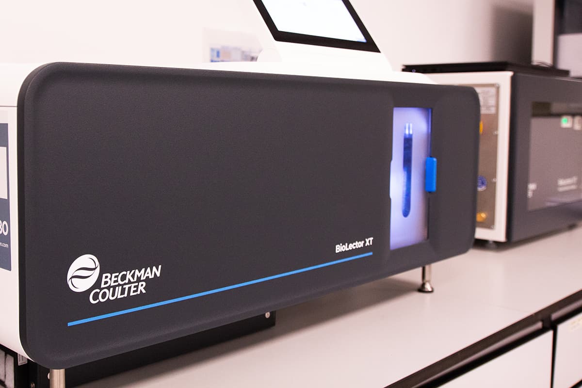 A BioLector microbioreactor at the Earlham Biofoundry.