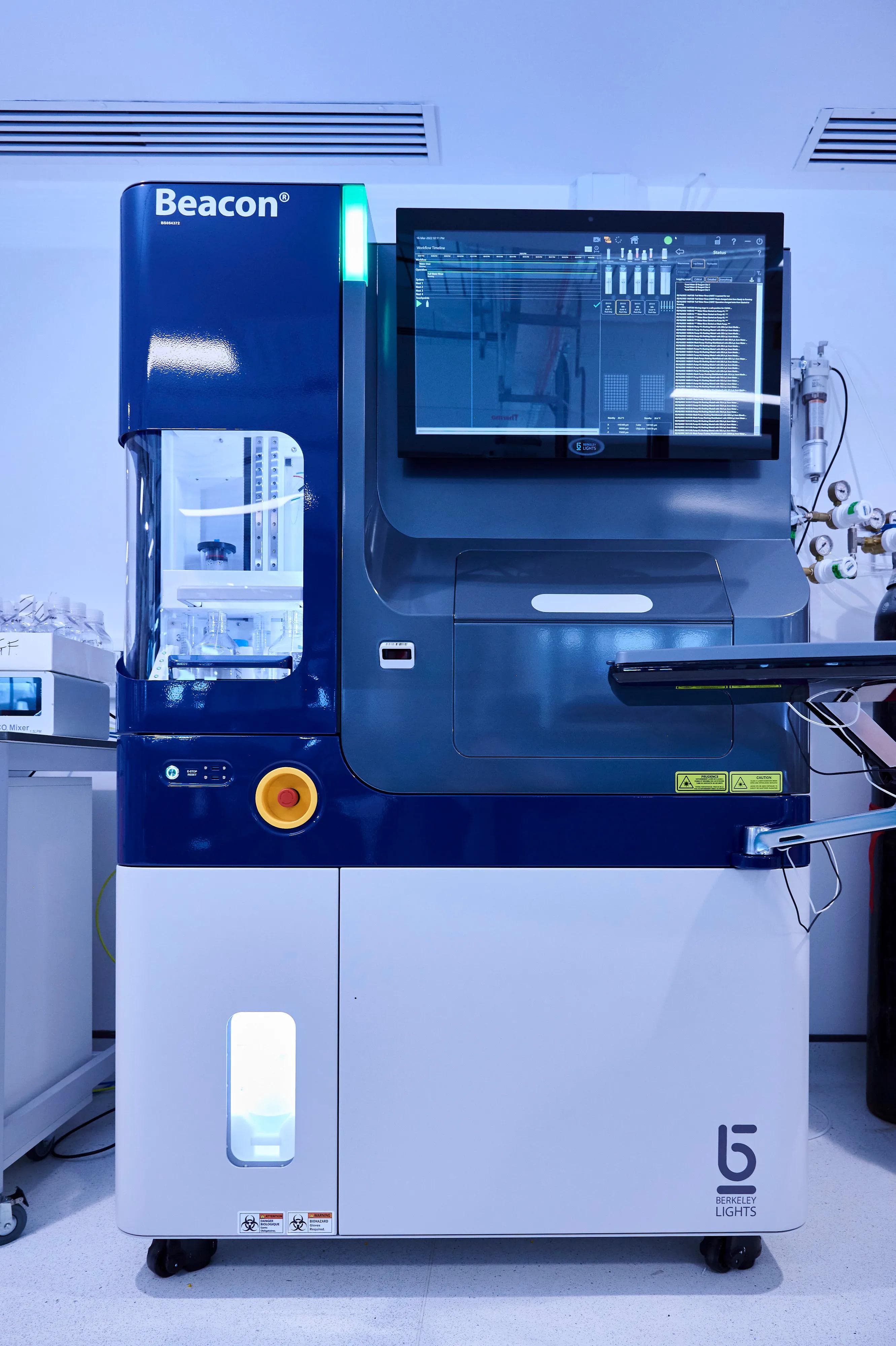 The Bruker Cellular Analysis Beacon single-cell selection system at the Edinburgh Genome Foundry.