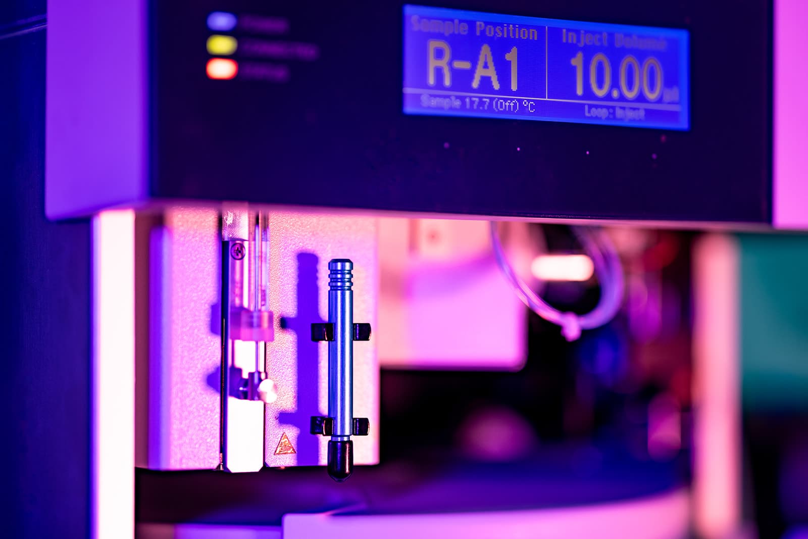 A Q-TOF LC/MS mass-spectrometry system at NPL's reference biofoundry.